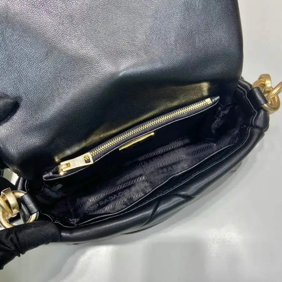 System Soft Leather Crossbody Bag with Triangular Pattern