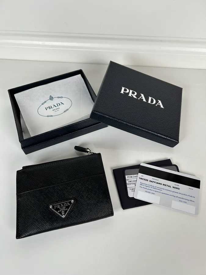 P House New Crosshatch Calfskin Card Case