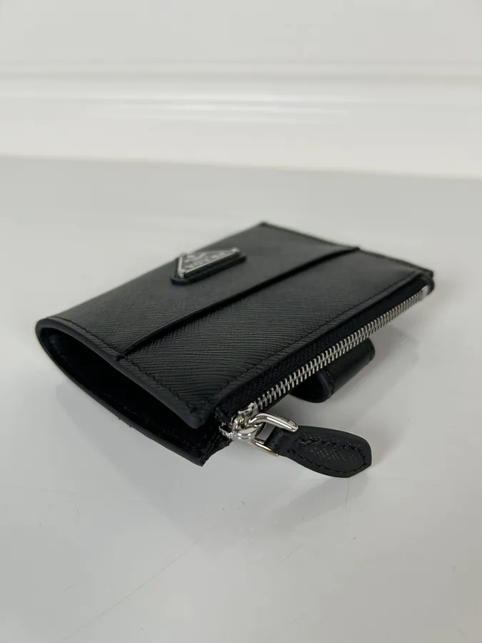 P House New Crosshatch Calfskin Card Case