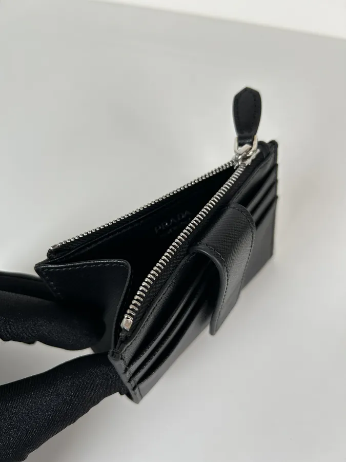 P House New Crosshatch Calfskin Card Case