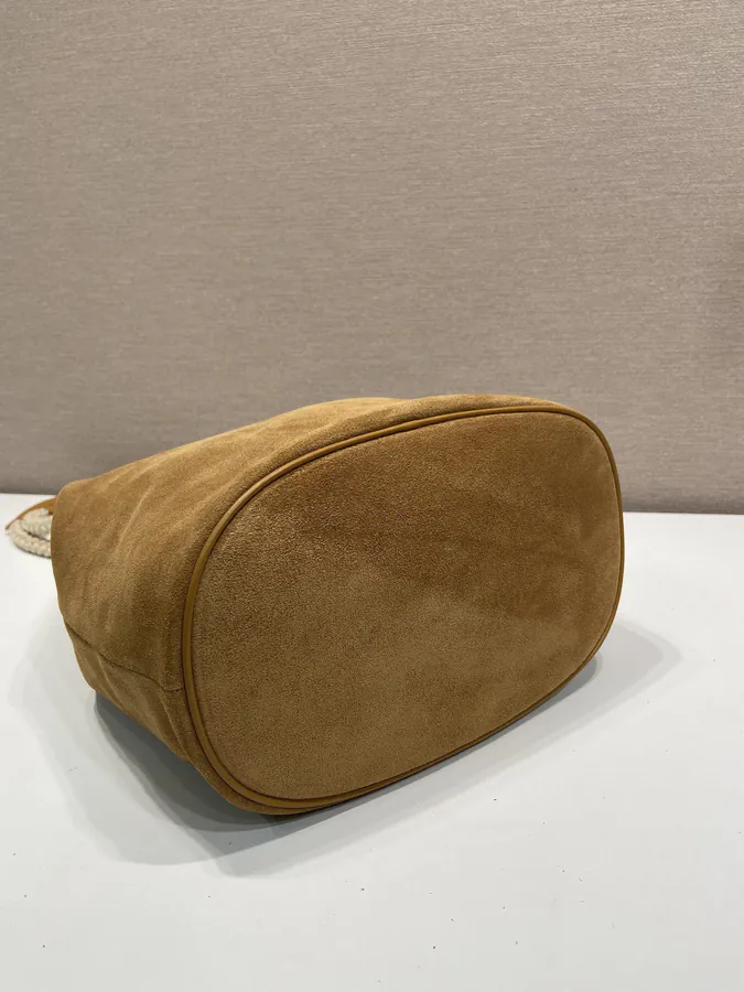 Re Nylon Handbag with Grained Calfskin and Leather, Medium Size