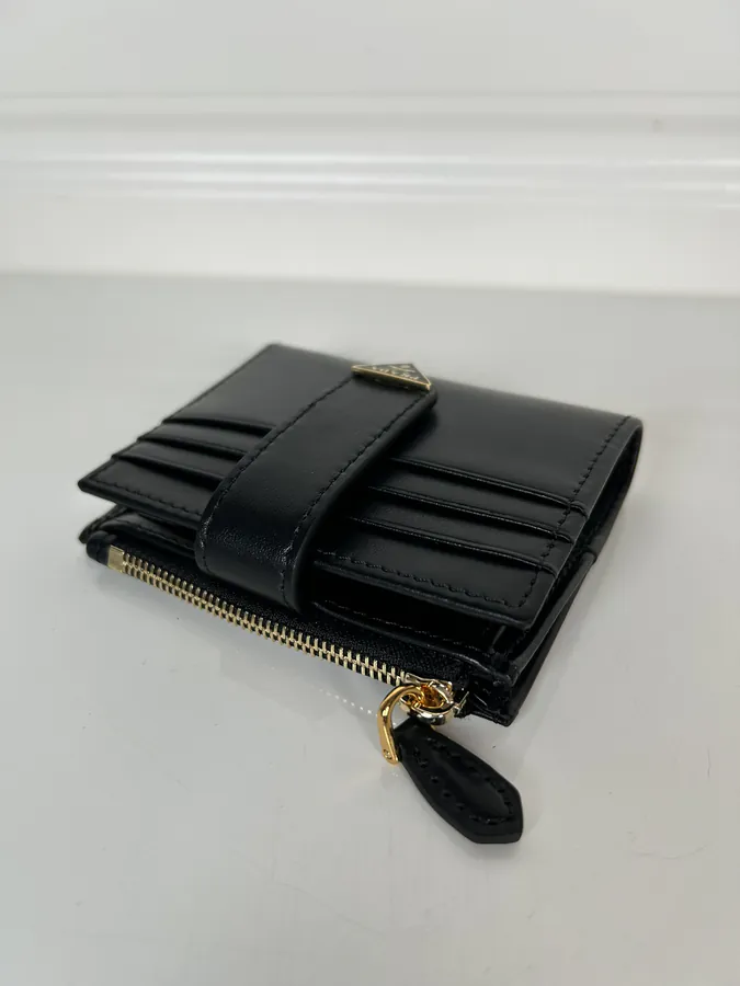P Brand Saffiano Card Case Premium First Leather, Minimalist Design