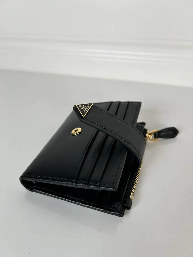 P Brand Saffiano Card Case Premium First Leather, Minimalist Design