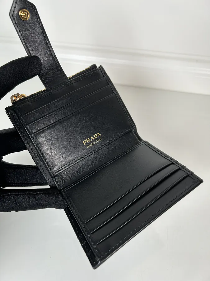 P Brand Saffiano Card Case Premium First Leather, Minimalist Design