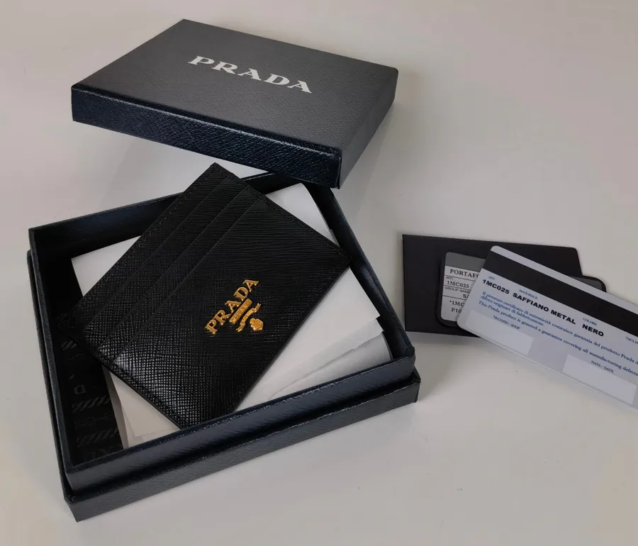 P Brand Unisex Mini Card Wallet Black