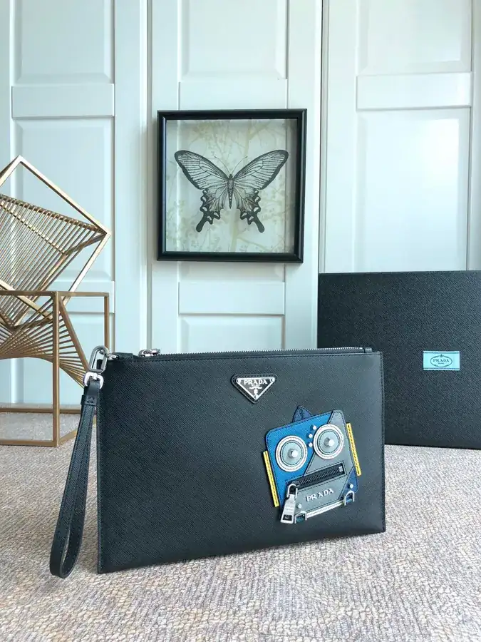 P House New Handbag 2vg005 Black, Blue, and Gray