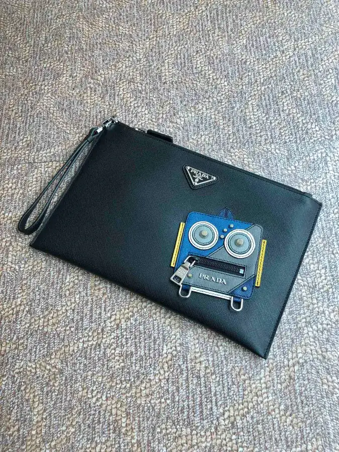 P House New Handbag 2vg005 Black, Blue, and Gray