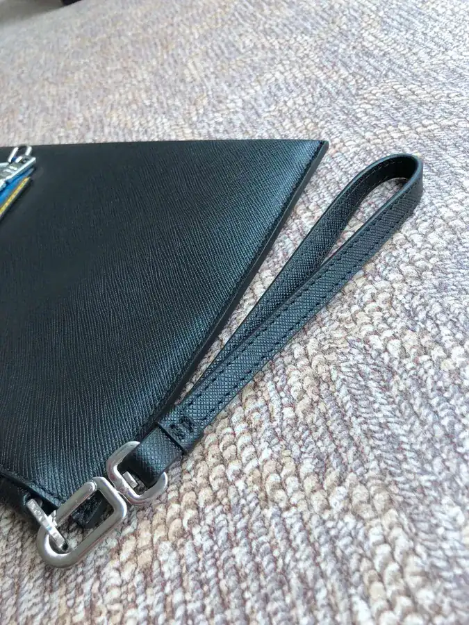 P House New Handbag 2vg005 Black, Blue, and Gray