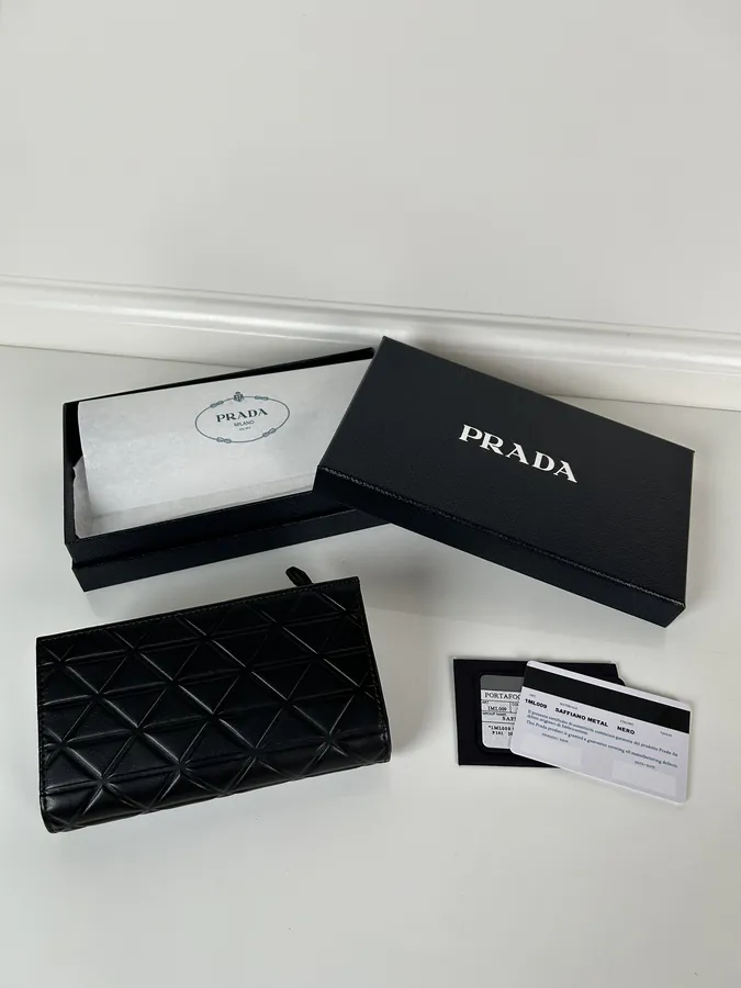 Ada Embossed Leather Wallet with Snap Closure