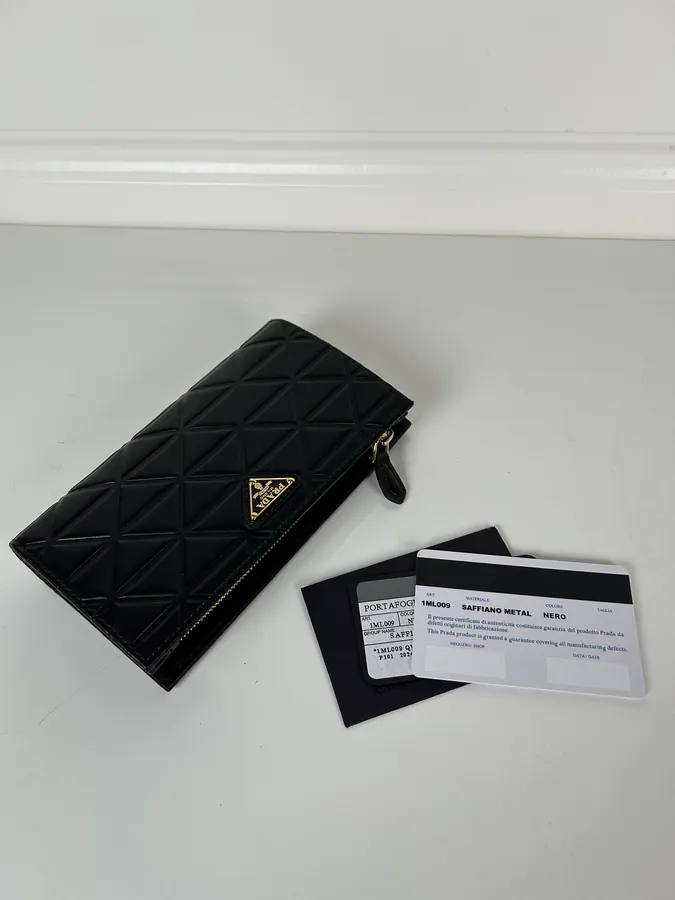 Ada Embossed Leather Wallet with Snap Closure