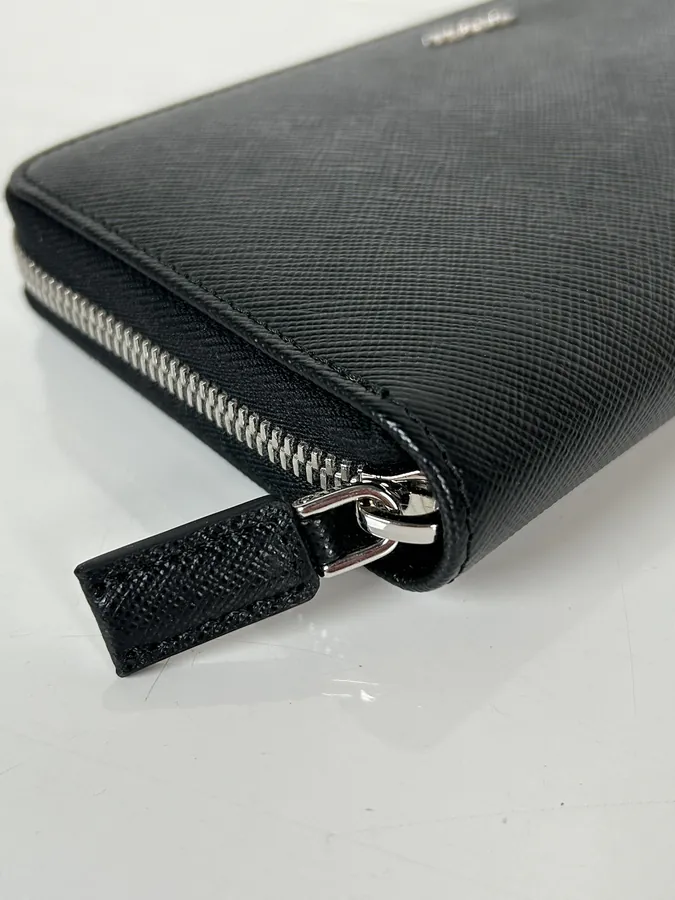 P Brand Men's Mini Bag Black, Single Row Metal Logo, Premium Quality, 2M1317