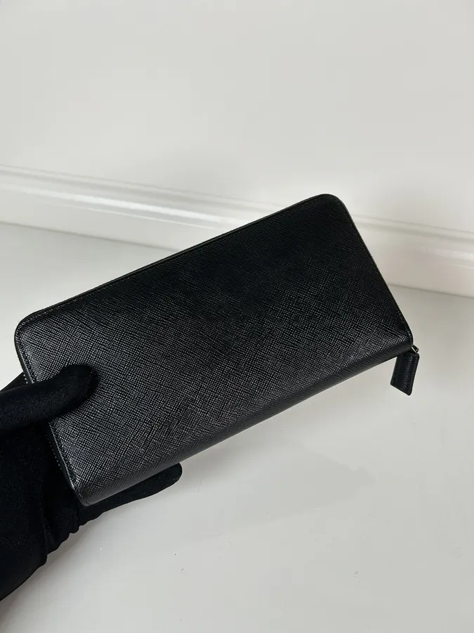 P Brand Men's Mini Bag Black, Single Row Metal Logo, Premium Quality, 2M1317