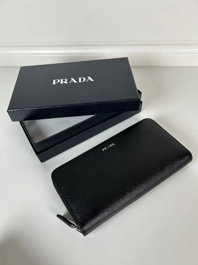 P Brand Men's Mini Bag Black, Single Row Metal Logo, Premium Quality, 2M1317