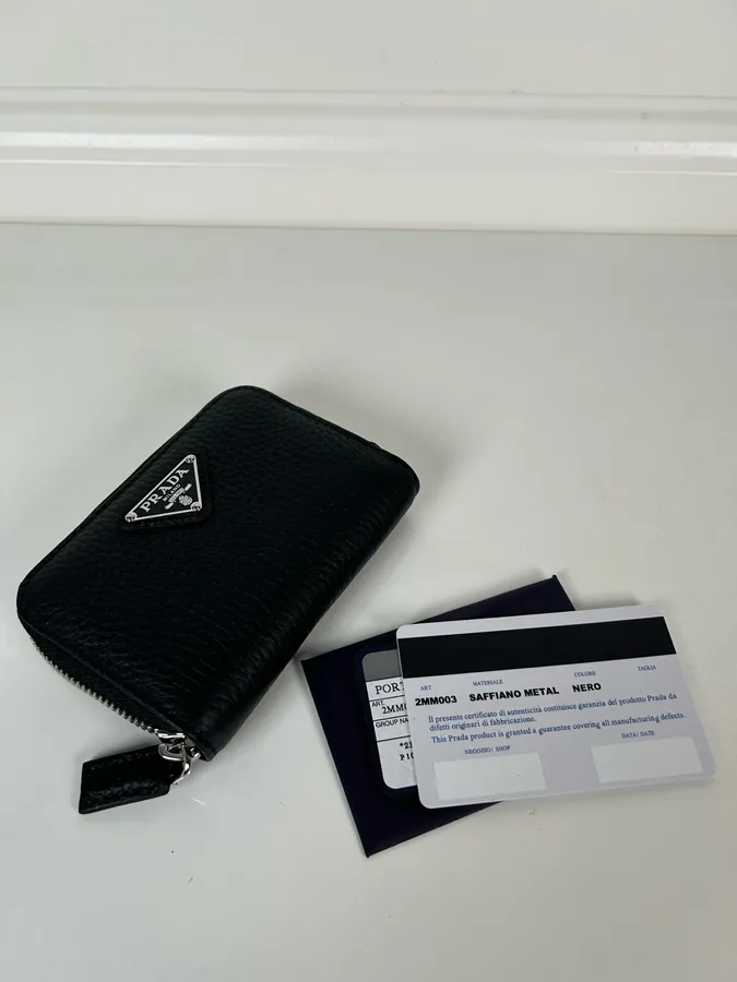 P House Grained Calfskin Wallet with Zip Closure