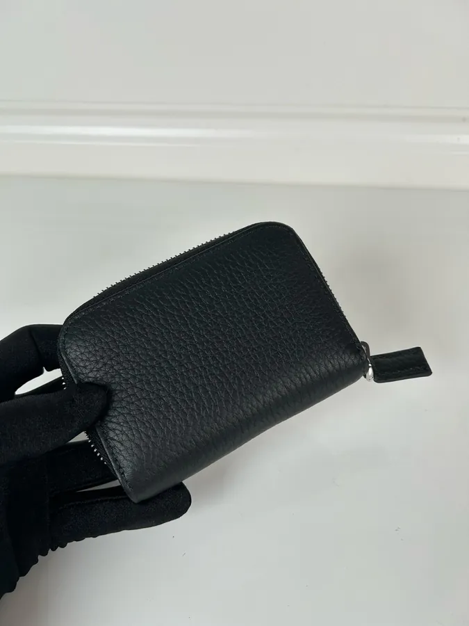 P House Grained Calfskin Wallet with Zip Closure