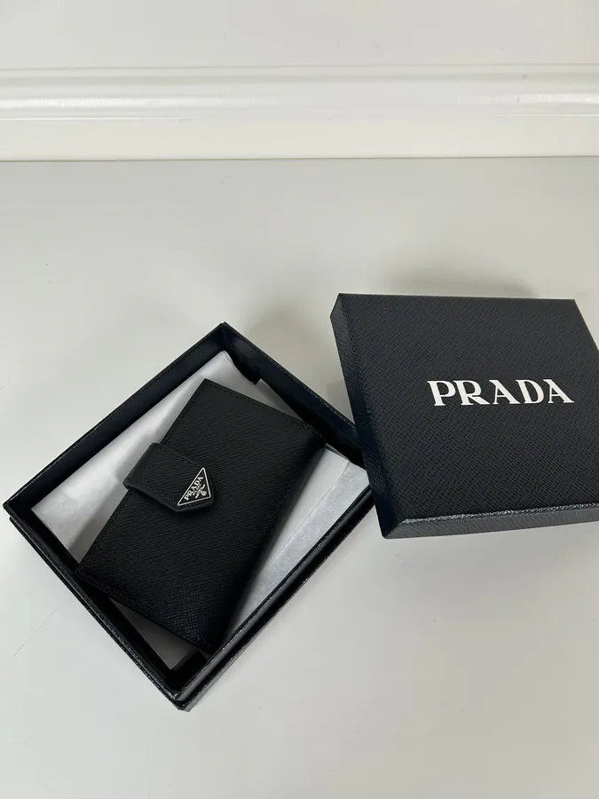 P Brand Latest Triangle Logo Wallet, Practical Snap Closure, Minimalist Design