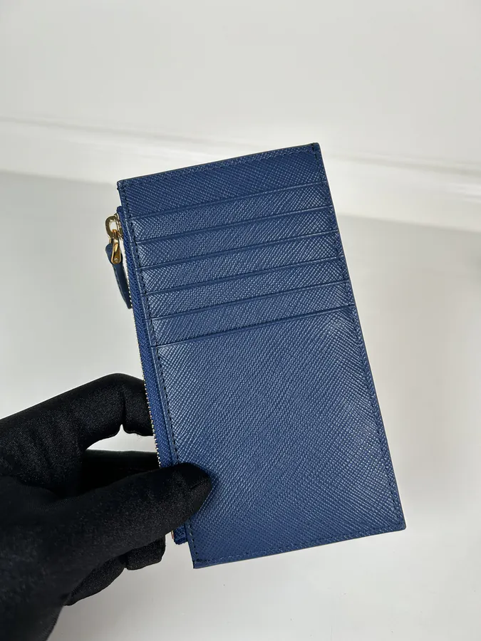 P House Crosshatch Card Wallet 6 Slot Large Capacity