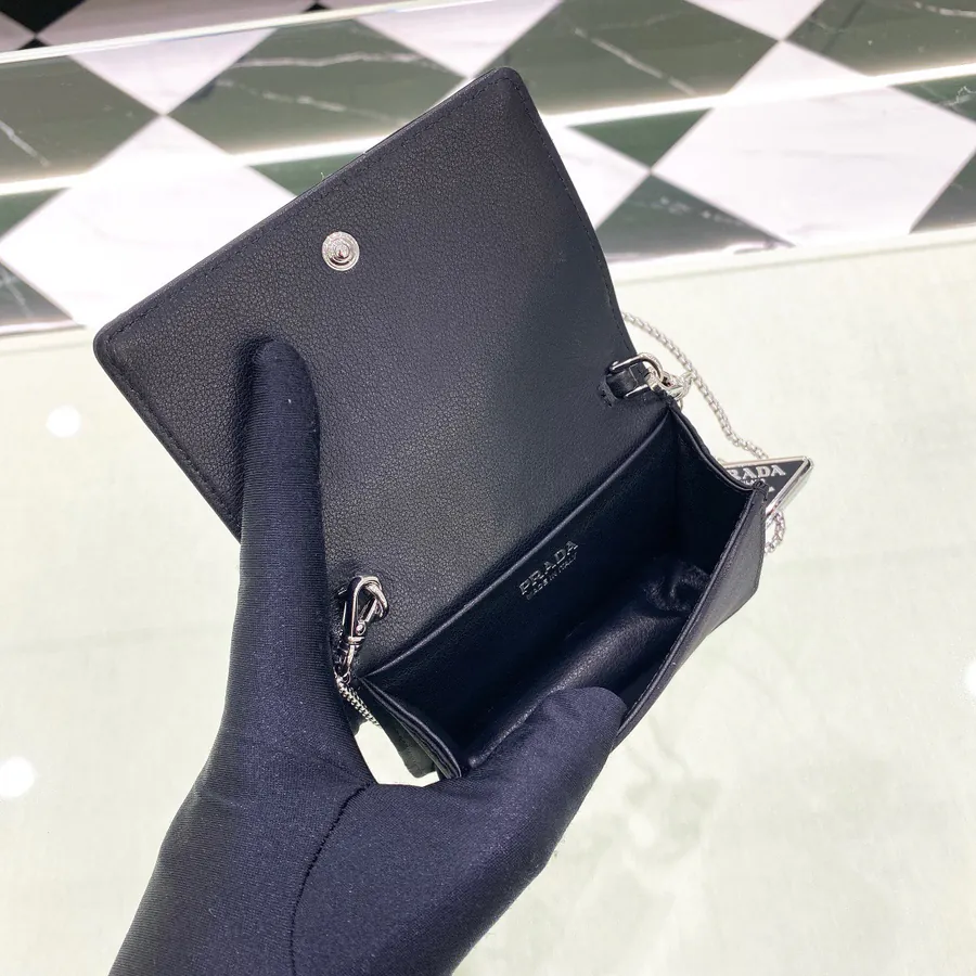 P House Mini Crystal Bag with Triangular Slide Chain