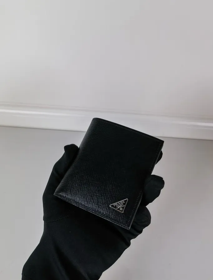 P House Folded Wallet with Crosshatch Calfskin