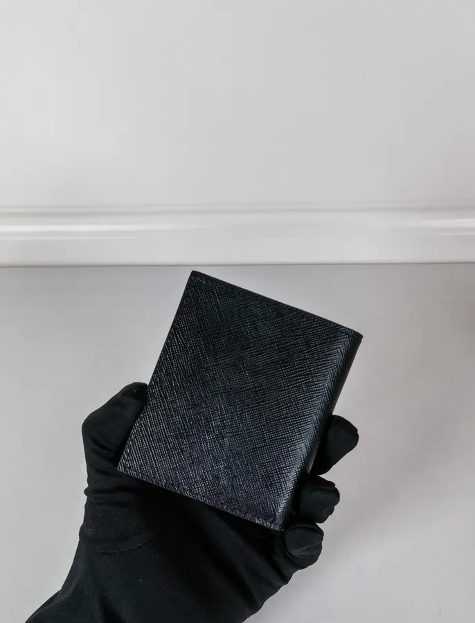 P House Folded Wallet with Crosshatch Calfskin