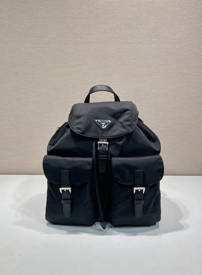 Re Nylon Backpack with Detachable Shoulder Strap