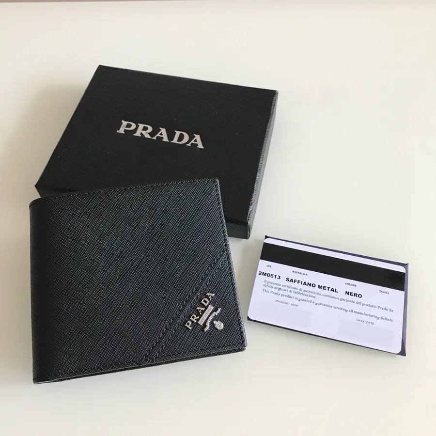 P Brand Men's Wallet Crosshatch Calfskin, 8 Card Slots