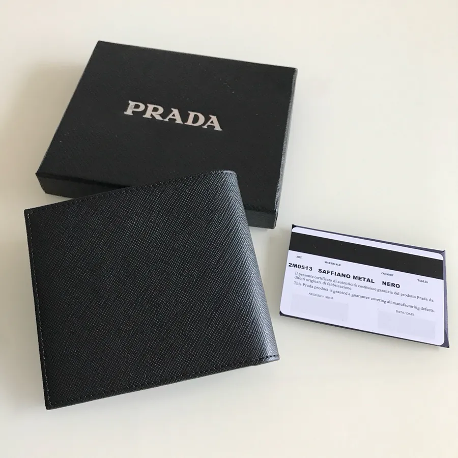 P Brand Men's Wallet Crosshatch Calfskin, 8 Card Slots
