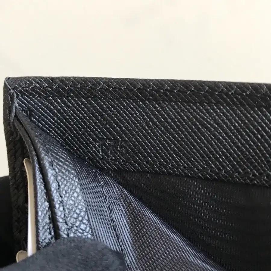 P Brand Men's Wallet Crosshatch Calfskin, 8 Card Slots