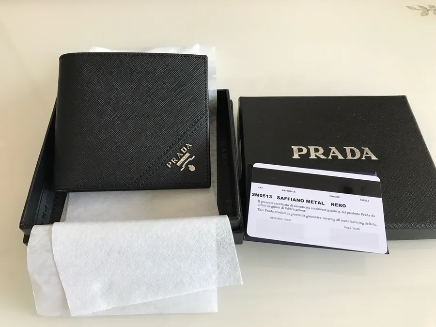 P Brand Men's Wallet Crosshatch Calfskin, 8 Card Slots