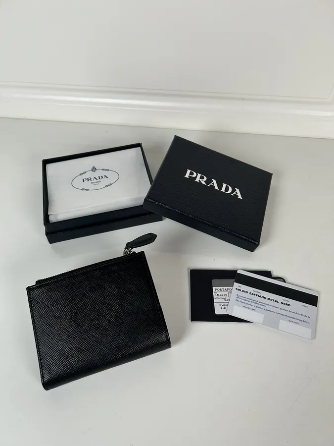 P House Crosshatch Calfskin Wallet