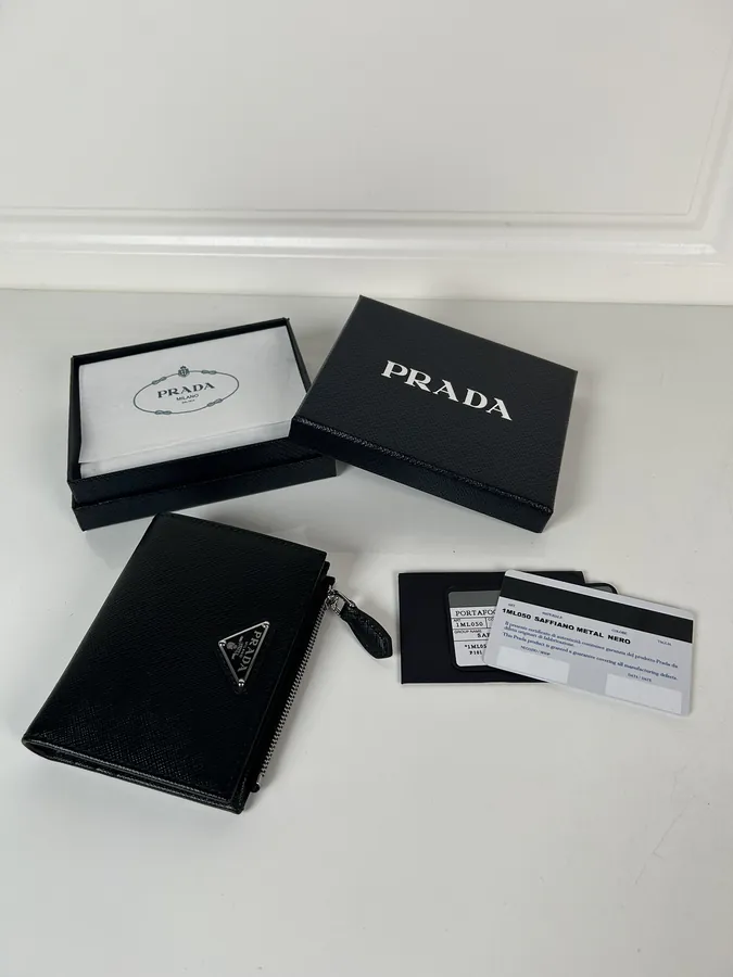 P House Crosshatch Calfskin Wallet