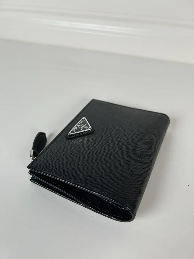 P House Crosshatch Calfskin Wallet