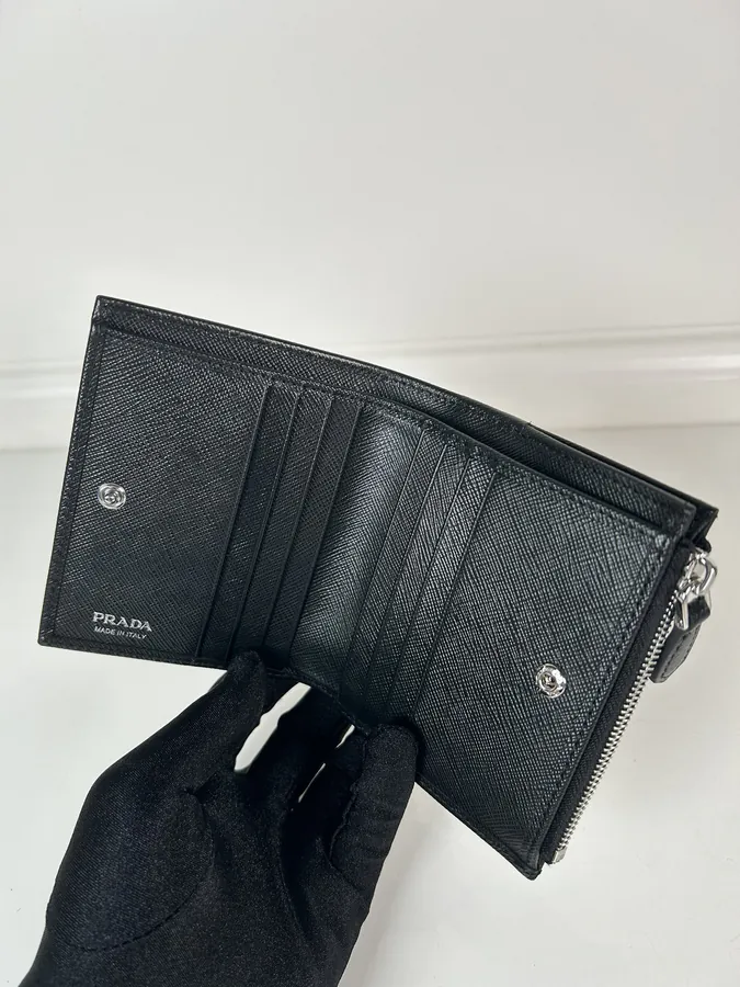 P House Crosshatch Calfskin Wallet