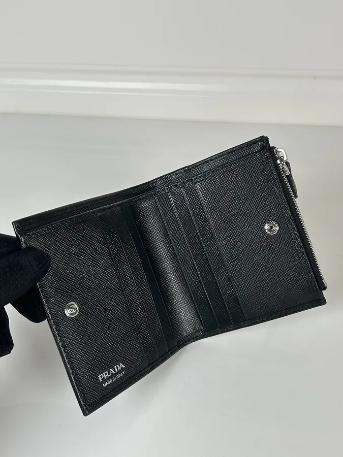 P House Crosshatch Calfskin Wallet