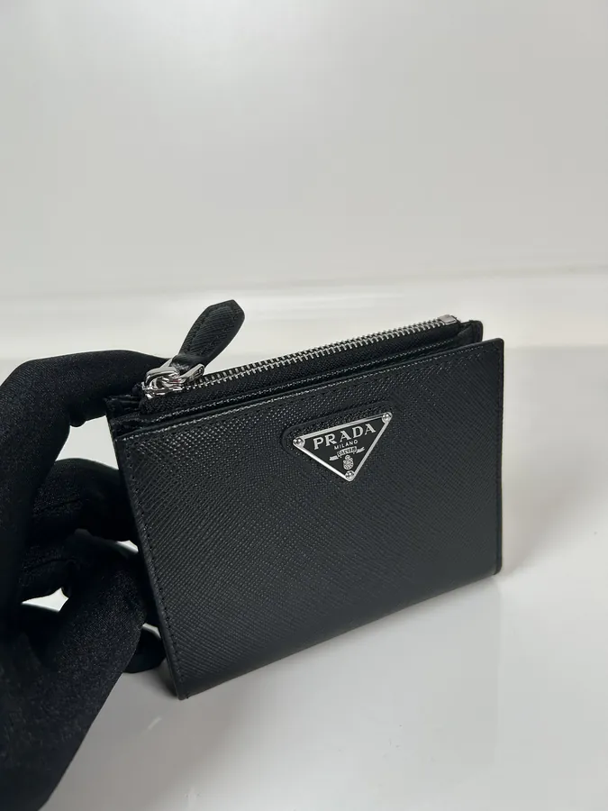 P House Crosshatch Calfskin Wallet
