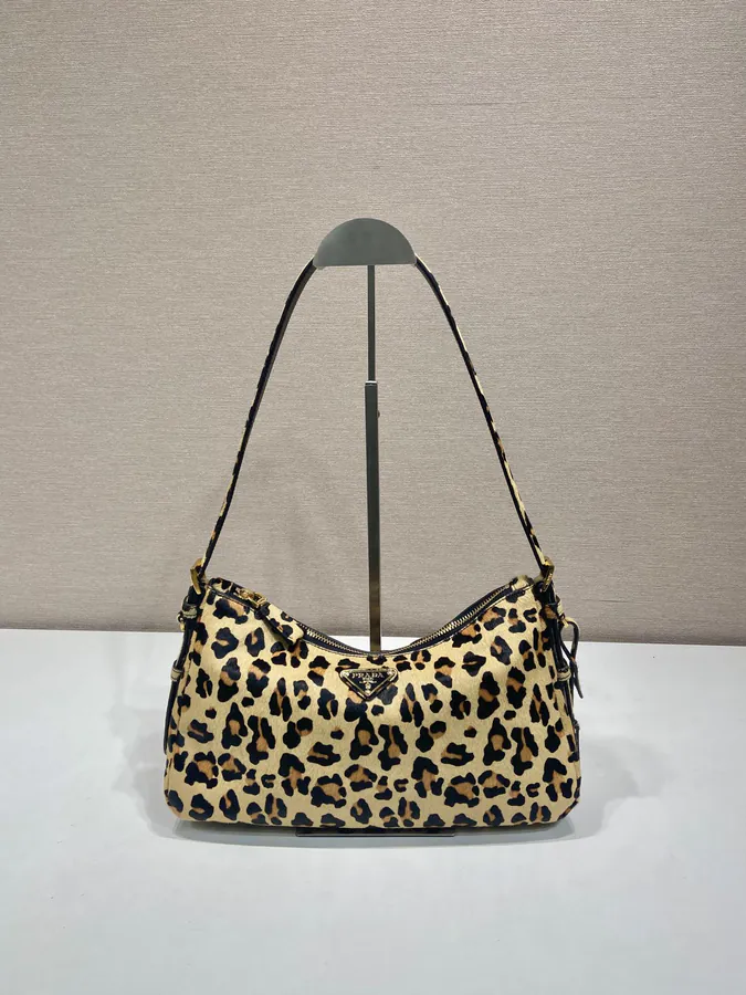 Aimee Hobo Crossbody Bag with Leopard Print