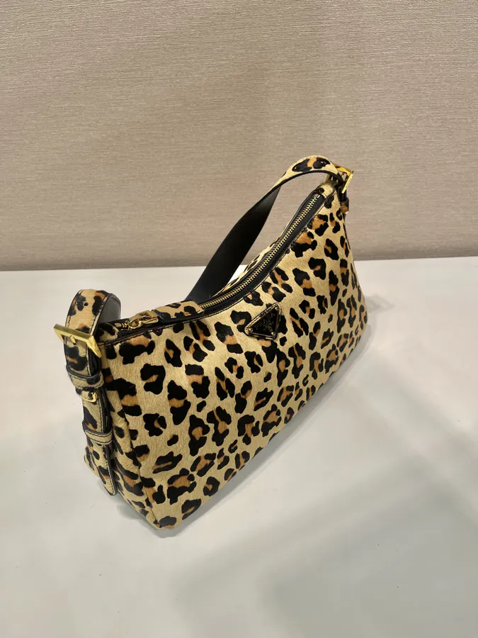 Aimee Hobo Crossbody Bag with Leopard Print