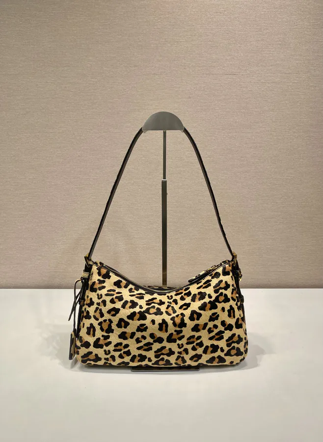 Aimee Hobo Crossbody Bag with Leopard Print