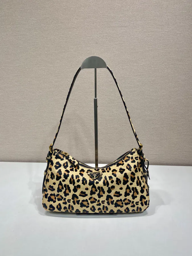 Aimee Hobo Crossbody Bag with Leopard Print