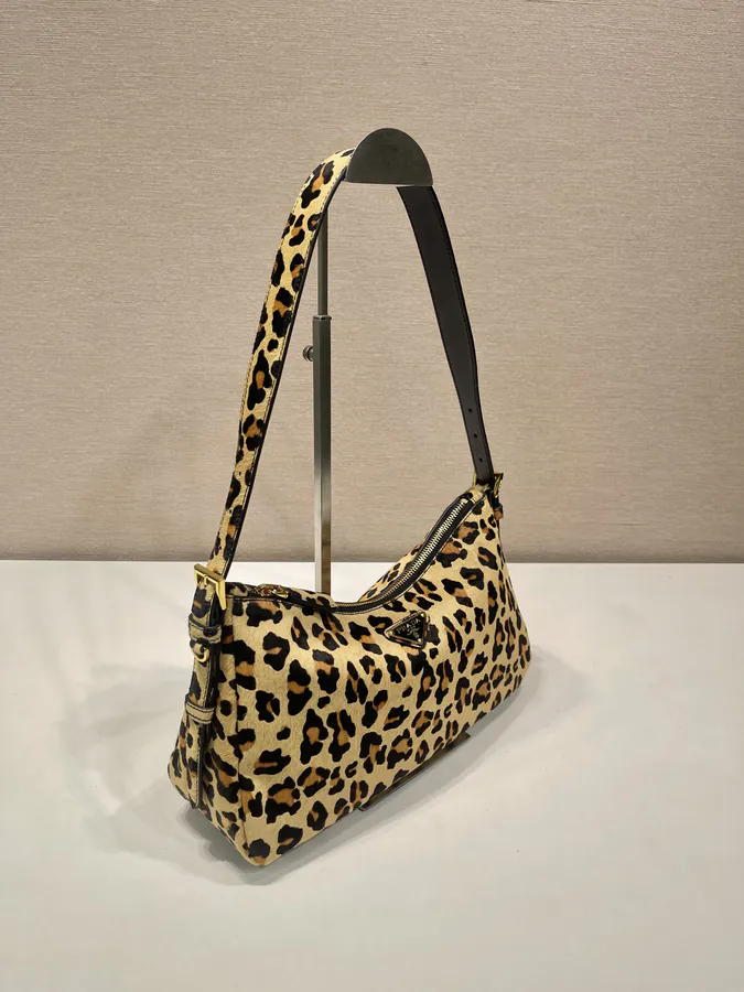 Aimee Hobo Crossbody Bag with Leopard Print