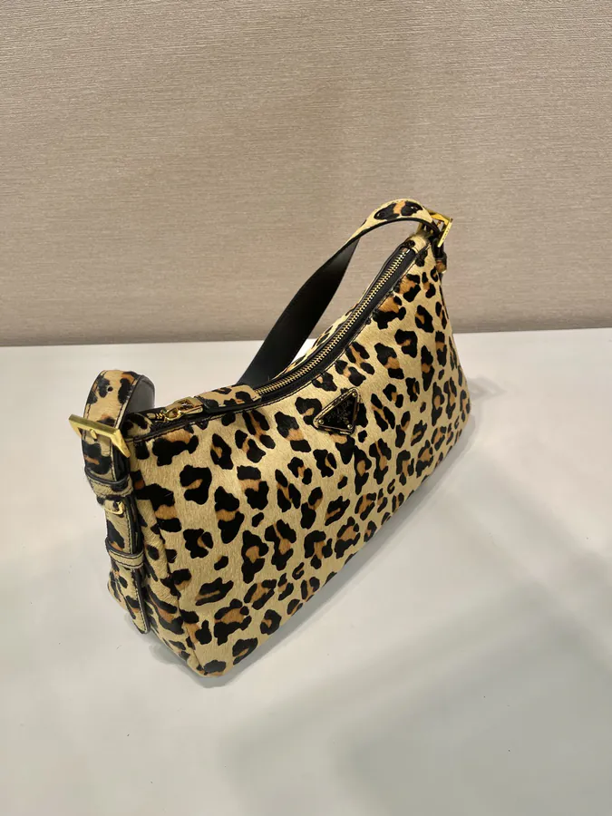 Aimee Hobo Crossbody Bag with Leopard Print