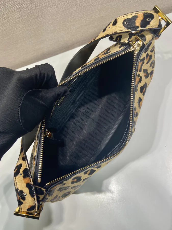 Aimee Hobo Crossbody Bag with Leopard Print