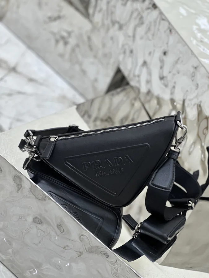 ADA Grained Calfskin Triangle Bag