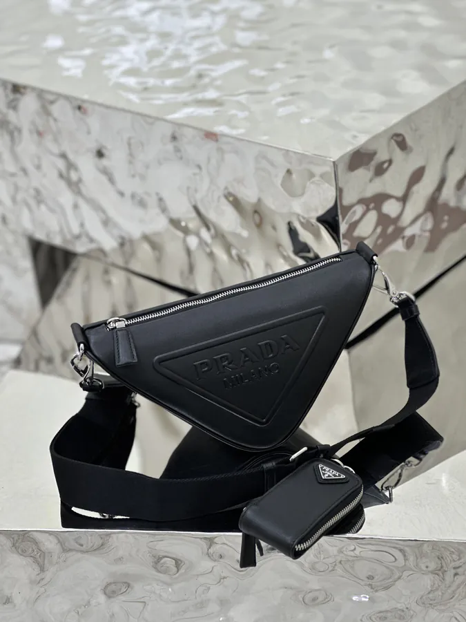 ADA Grained Calfskin Triangle Bag