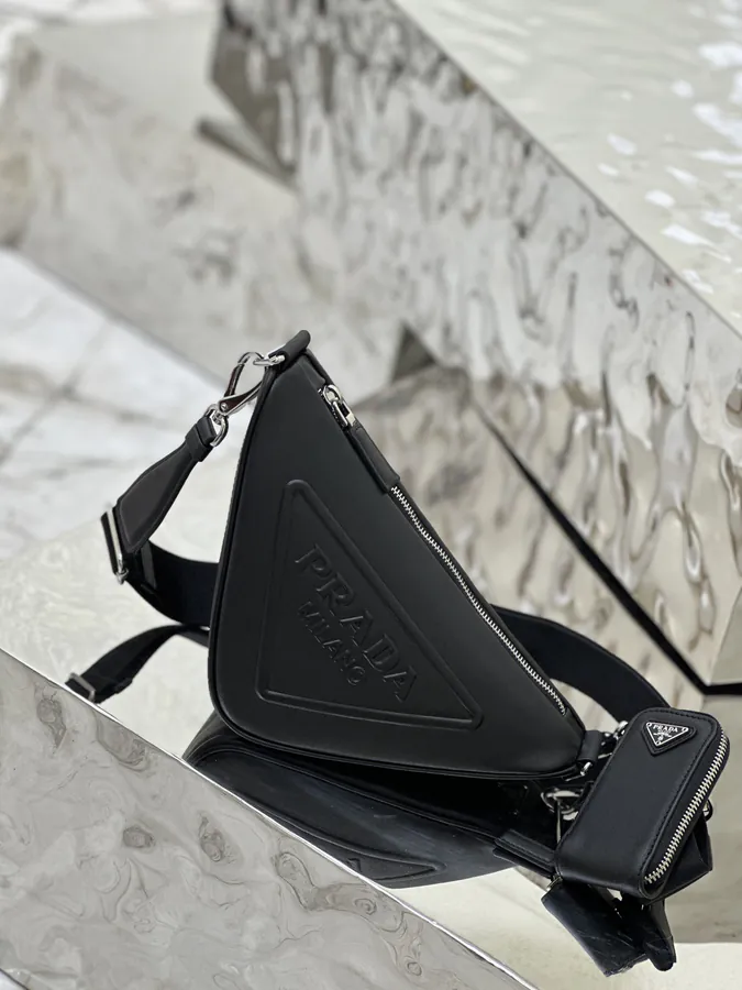 ADA Grained Calfskin Triangle Bag