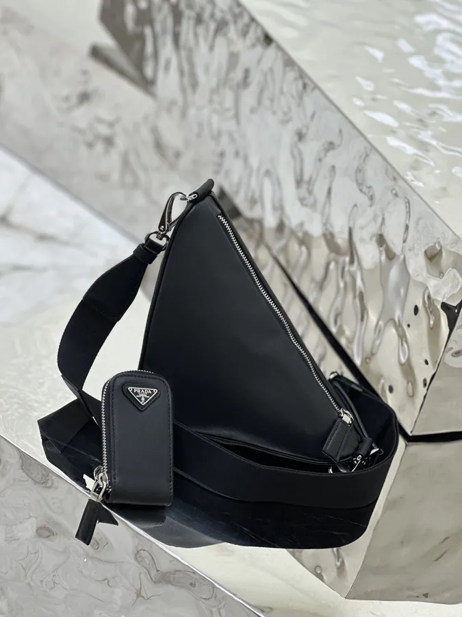 ADA Grained Calfskin Triangle Bag