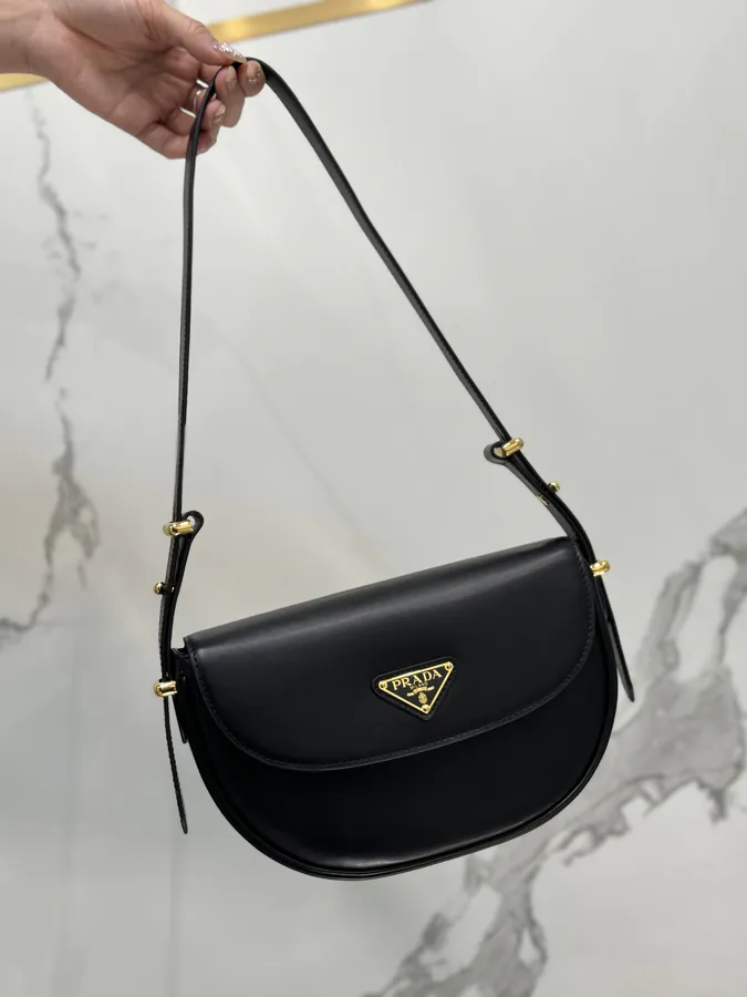 Moon Handbag in Grained Calfskin