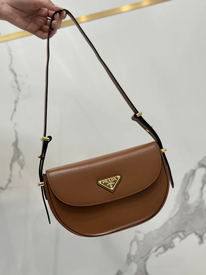 Moon Handbag in Grained Calfskin