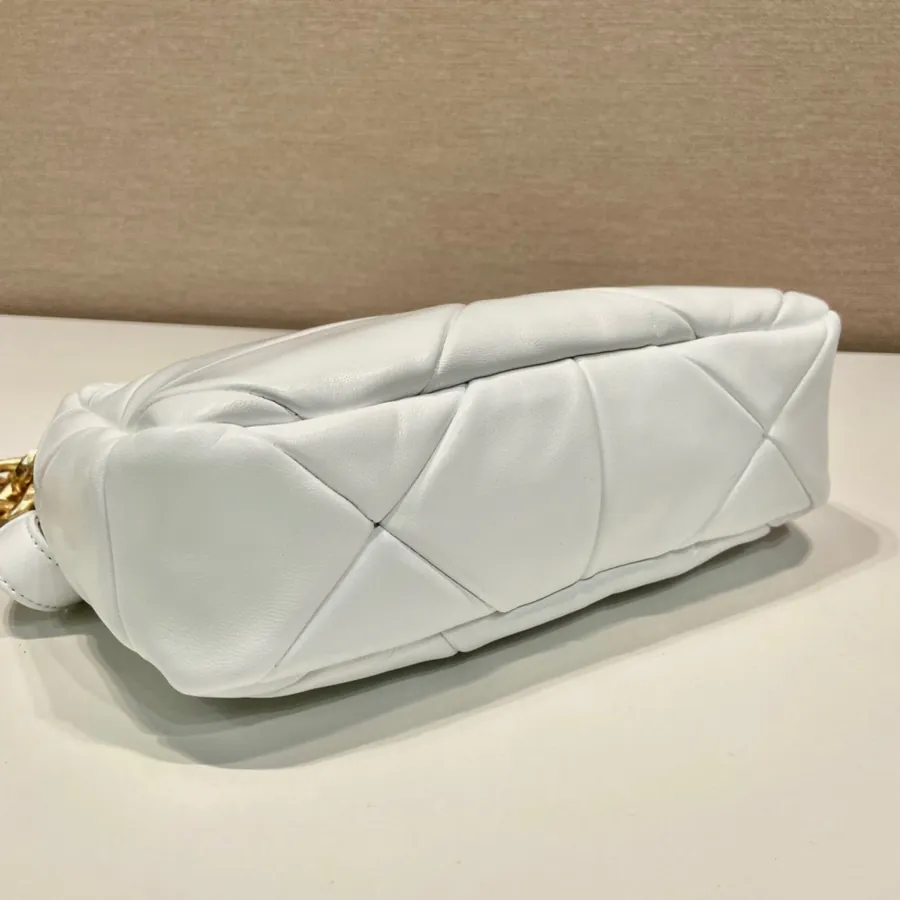 New 1BD158 Shoulder Bag with Triangular Embroidery