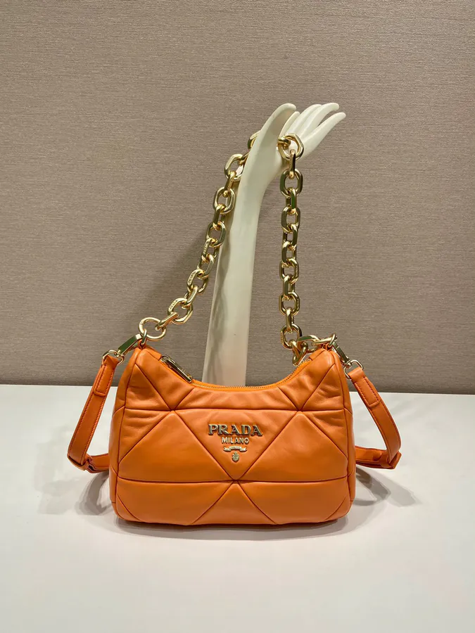 New 1BD158 Crossbody Bag with Triangular Pattern